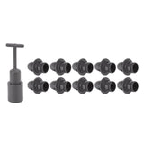10PCS E14 Lamp Holder ABS with Sleeve High Temperature Resistant Light Socket Base for Home Black - Top-Down View