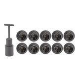 10PCS E14 Lamp Holder ABS with Sleeve High Temperature Resistant Light Socket Base for Home Black