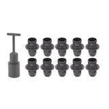 10PCS E14 Lamp Holder ABS with Sleeve High Temperature Resistant Light Socket Base for Home Black