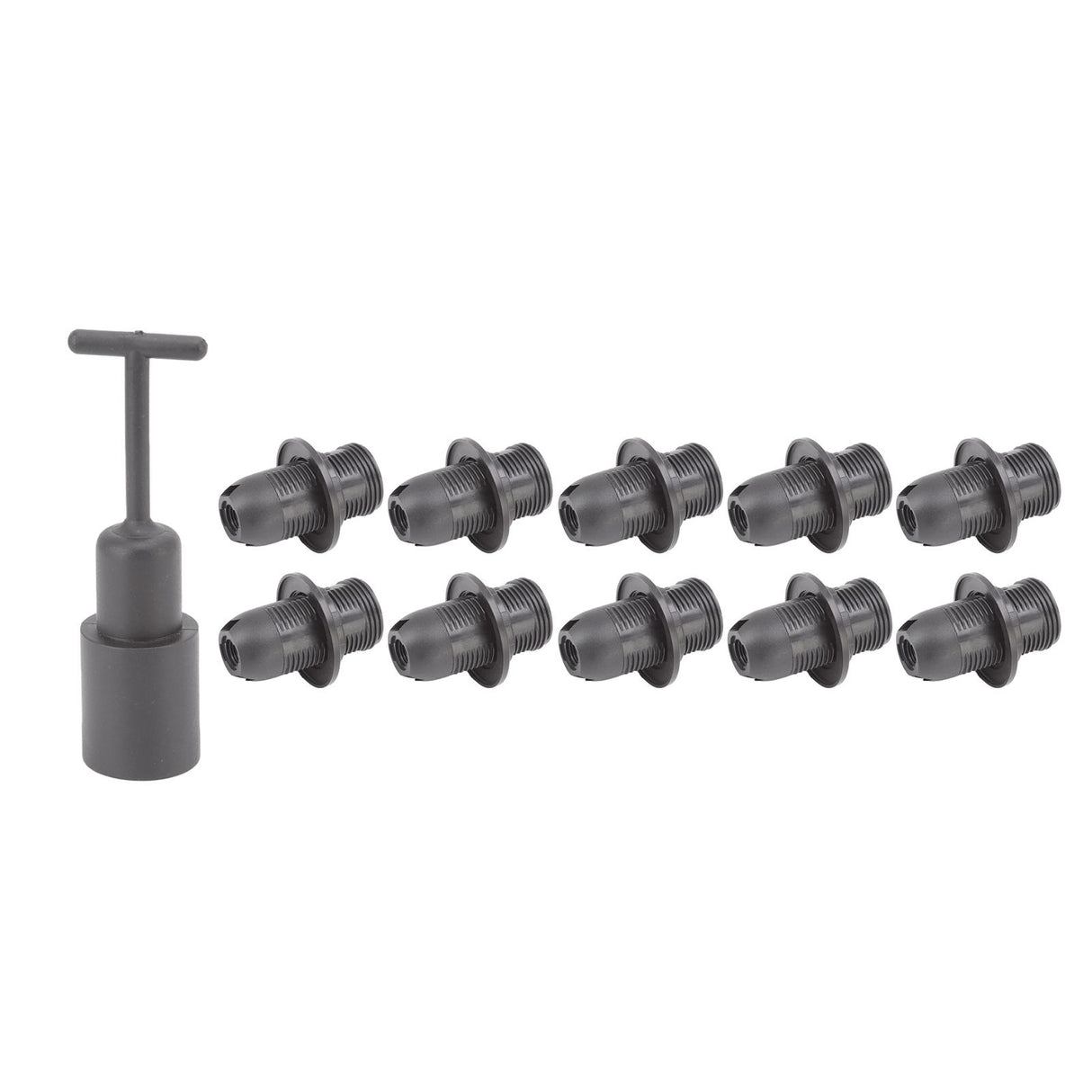 10PCS E14 Lamp Holder ABS with Sleeve High Temperature Resistant Light Socket Base for Home Black