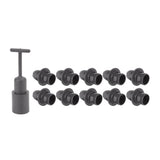 10PCS E14 Lamp Holder ABS with Sleeve High Temperature Resistant Light Socket Base for Home Black