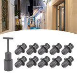 10PCS E14 Lamp Holder ABS with Sleeve High Temperature Resistant Light Socket Base for Home Black - Extra Image