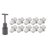 10PCS E14 Lamp Holder ABS with Sleeve High Temperature Resistant Light Socket Base for Home White