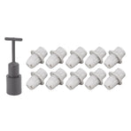 10PCS E14 Lamp Holder ABS with Sleeve High Temperature Resistant Light Socket Base for Home White