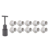 10PCS E14 Lamp Holder ABS with Sleeve High Temperature Resistant Light Socket Base for Home White