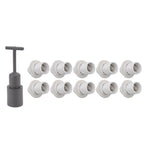 10PCS E14 Lamp Holder ABS with Sleeve High Temperature Resistant Light Socket Base for Home White