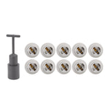 10PCS E14 Lamp Holder ABS with Sleeve High Temperature Resistant Light Socket Base for Home White - 45-Degree Angle