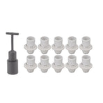 10PCS E14 Lamp Holder ABS with Sleeve High Temperature Resistant Light Socket Base for Home White