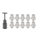 10PCS E14 Lamp Holder ABS with Sleeve High Temperature Resistant Light Socket Base for Home White - Rear View