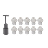 10PCS E14 Lamp Holder ABS with Sleeve High Temperature Resistant Light Socket Base for Home White