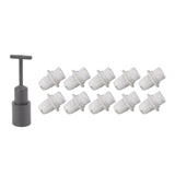 10PCS E14 Lamp Holder ABS with Sleeve High Temperature Resistant Light Socket Base for Home White