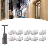 10PCS E14 Lamp Holder ABS with Sleeve High Temperature Resistant Light Socket Base for Home White - Extra Image