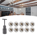 10PCS E14 Lamp Holder ABS with Sleeve High Temperature Resistant Light Socket Base for Home White - Extra Image