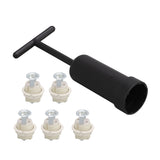 G9 Ceramic Lamp Holder Bulb Base Socket Light Holder with Zinc Alloy M10 Ring for Home Bedroom - Top-Down View