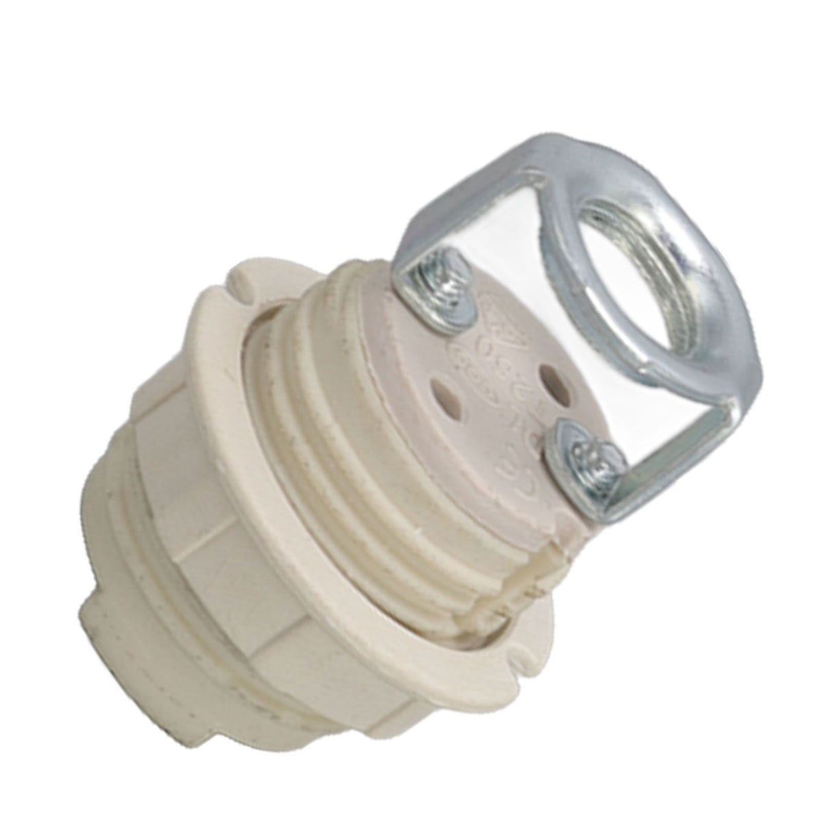 G9 Ceramic Lamp Holder Bulb Base Socket Light Holder with Zinc Alloy M10 Ring for Home Bedroom