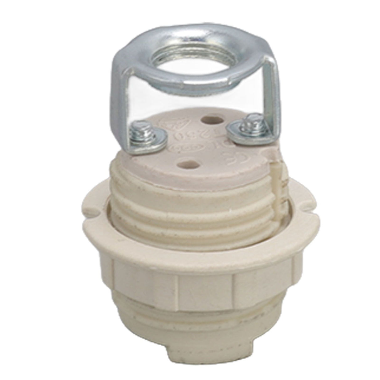 G9 Ceramic Lamp Holder Bulb Base Socket Light Holder with Zinc Alloy M10 Ring for Home Bedroom