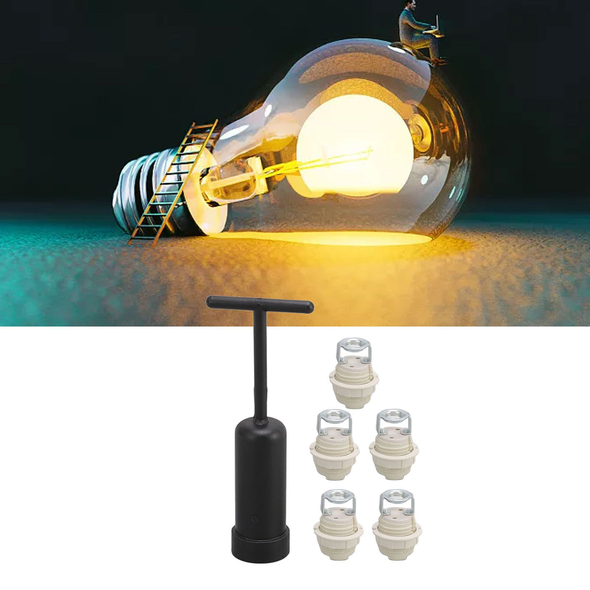 G9 Ceramic Lamp Holder Bulb Base Socket Light Holder with Zinc Alloy M10 Ring for Home Bedroom