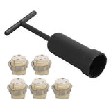 5Pcs G9 Ceramic Lamp Holder Temperature Resistance Zinc Alloy Ring Light Bulb Base Socket with Socket Ring Removal Tool - Side View