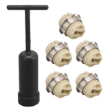 5Pcs G9 Ceramic Lamp Holder Temperature Resistance Zinc Alloy Ring Light Bulb Base Socket with Socket Ring Removal Tool