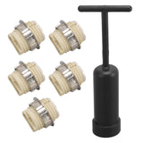 5Pcs G9 Ceramic Lamp Holder Temperature Resistance Zinc Alloy Ring Light Bulb Base Socket with Socket Ring Removal Tool