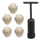 5Pcs G9 Ceramic Lamp Holder Temperature Resistance Zinc Alloy Ring Light Bulb Base Socket with Socket Ring Removal Tool - Extra Image