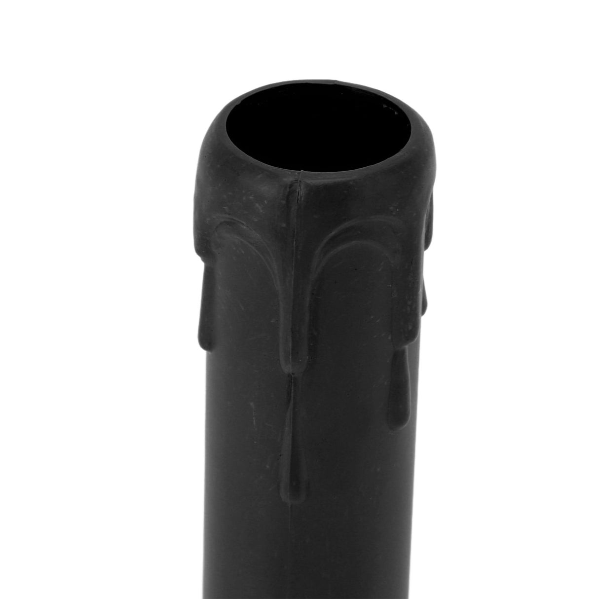 10pcs 4 Inch Candle Covers Sleeves Simulation Vintage Wax Drop Candle Socket Covers for Chandelier Black