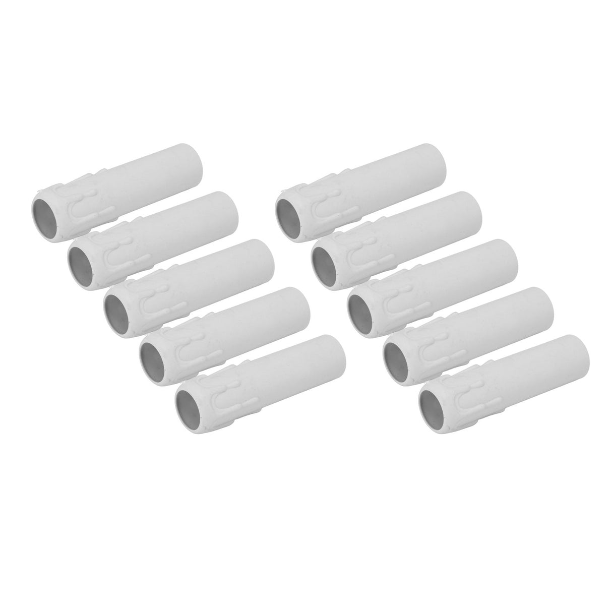 10pcs 4 Inch Candle Covers Sleeves Simulation Vintage Wax Drop Candle Socket Covers for Chandelier White