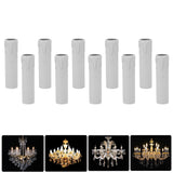10pcs 4 Inch Candle Covers Sleeves Simulation Vintage Wax Drop Candle Socket Covers for Chandelier White - Extra Image
