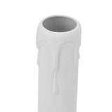10pcs 4 Inch Candle Covers Sleeves Simulation Vintage Wax Drop Candle Socket Covers for Chandelier White - Extra Image