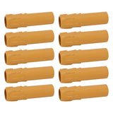 10pcs 4 Inch Candle Covers Sleeves Simulation Vintage Wax Drop Candle Socket Covers for Chandelier Yellow