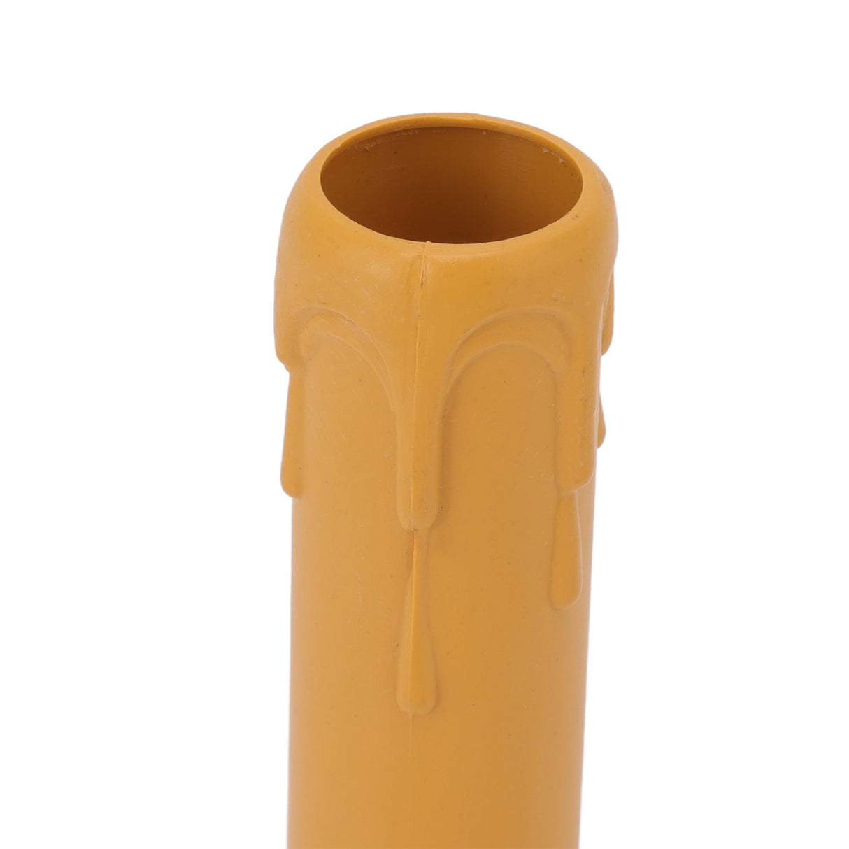 10pcs 4 Inch Candle Covers Sleeves Simulation Vintage Wax Drop Candle Socket Covers for Chandelier Yellow