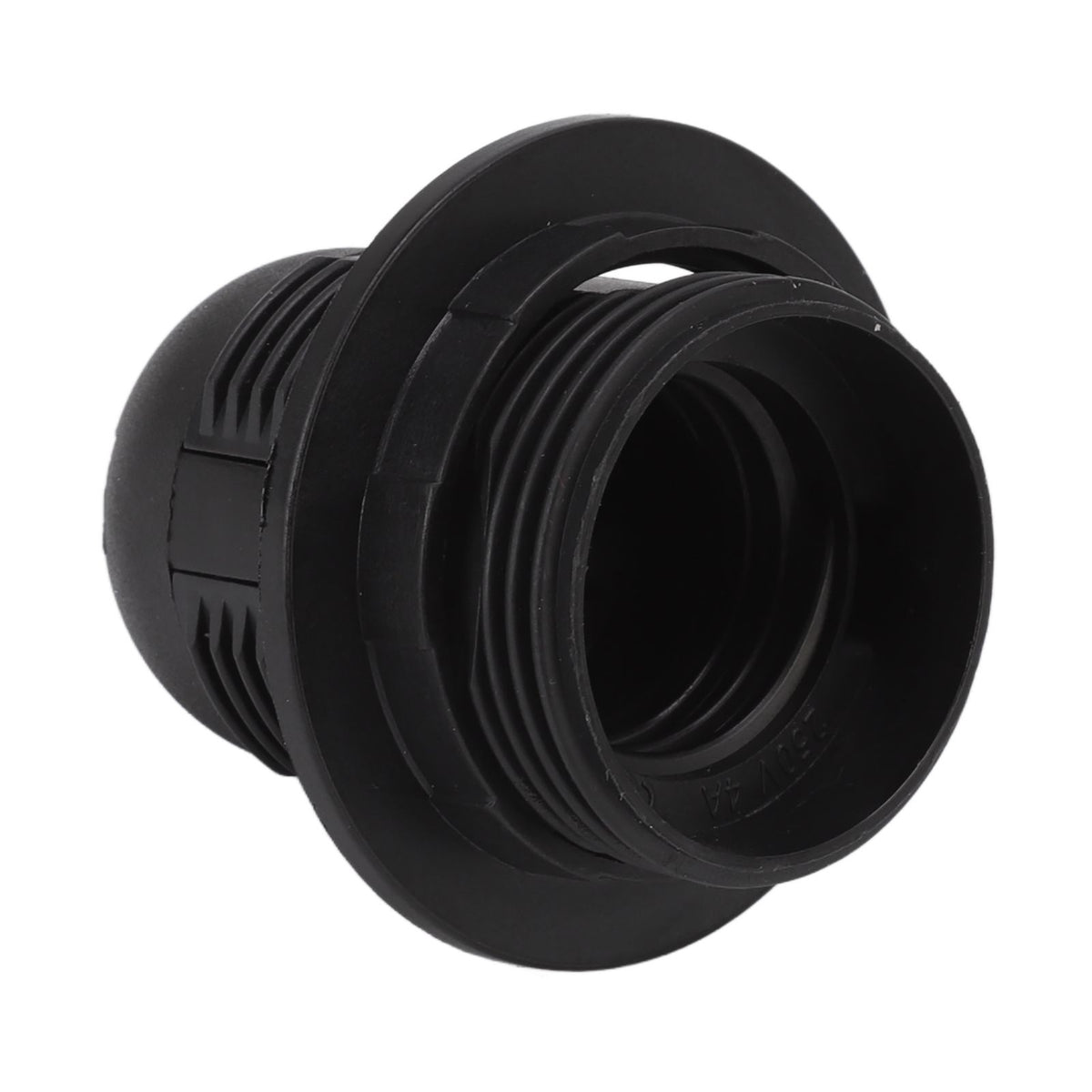 10Pcs E27 Light Base Socket Copper Core High Temperature Resistance E27 Light Holder Base with Lamp Sleeve for DIY Black