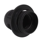 10Pcs E27 Light Base Socket Copper Core High Temperature Resistance E27 Light Holder Base with Lamp Sleeve for DIY Black