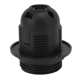 10Pcs E27 Light Base Socket Copper Core High Temperature Resistance E27 Light Holder Base with Lamp Sleeve for DIY Black
