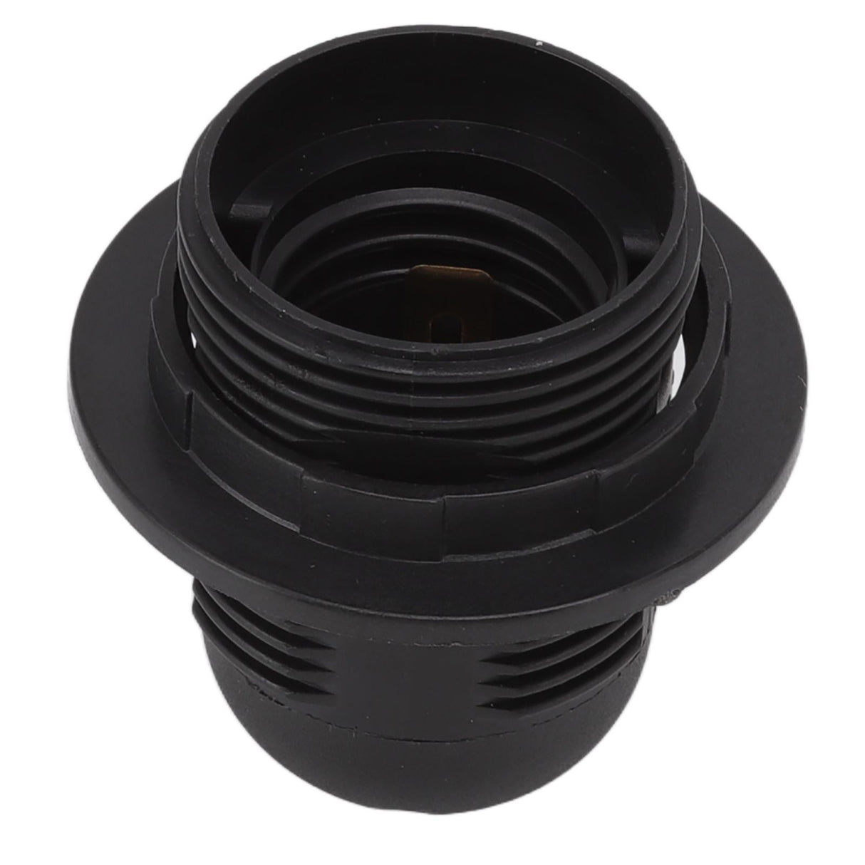 10Pcs E27 Light Base Socket Copper Core High Temperature Resistance E27 Light Holder Base with Lamp Sleeve for DIY Black