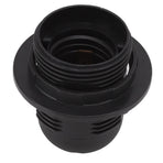 10Pcs E27 Light Base Socket Copper Core High Temperature Resistance E27 Light Holder Base with Lamp Sleeve for DIY Black