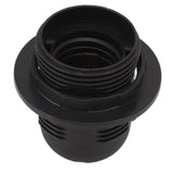 10Pcs E27 Light Base Socket Copper Core High Temperature Resistance E27 Light Holder Base with Lamp Sleeve for DIY Black - Top-Down View