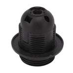 10Pcs E27 Light Base Socket Copper Core High Temperature Resistance E27 Light Holder Base with Lamp Sleeve for DIY Black