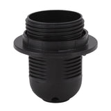 10Pcs E27 Light Base Socket Copper Core High Temperature Resistance E27 Light Holder Base with Lamp Sleeve for DIY Black