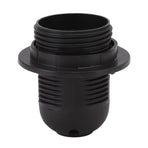 10Pcs E27 Light Base Socket Copper Core High Temperature Resistance E27 Light Holder Base with Lamp Sleeve for DIY Black