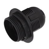 10Pcs E27 Light Base Socket Copper Core High Temperature Resistance E27 Light Holder Base with Lamp Sleeve for DIY Black