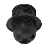 10Pcs E27 Light Base Socket Copper Core High Temperature Resistance E27 Light Holder Base with Lamp Sleeve for DIY Black - Extra Image
