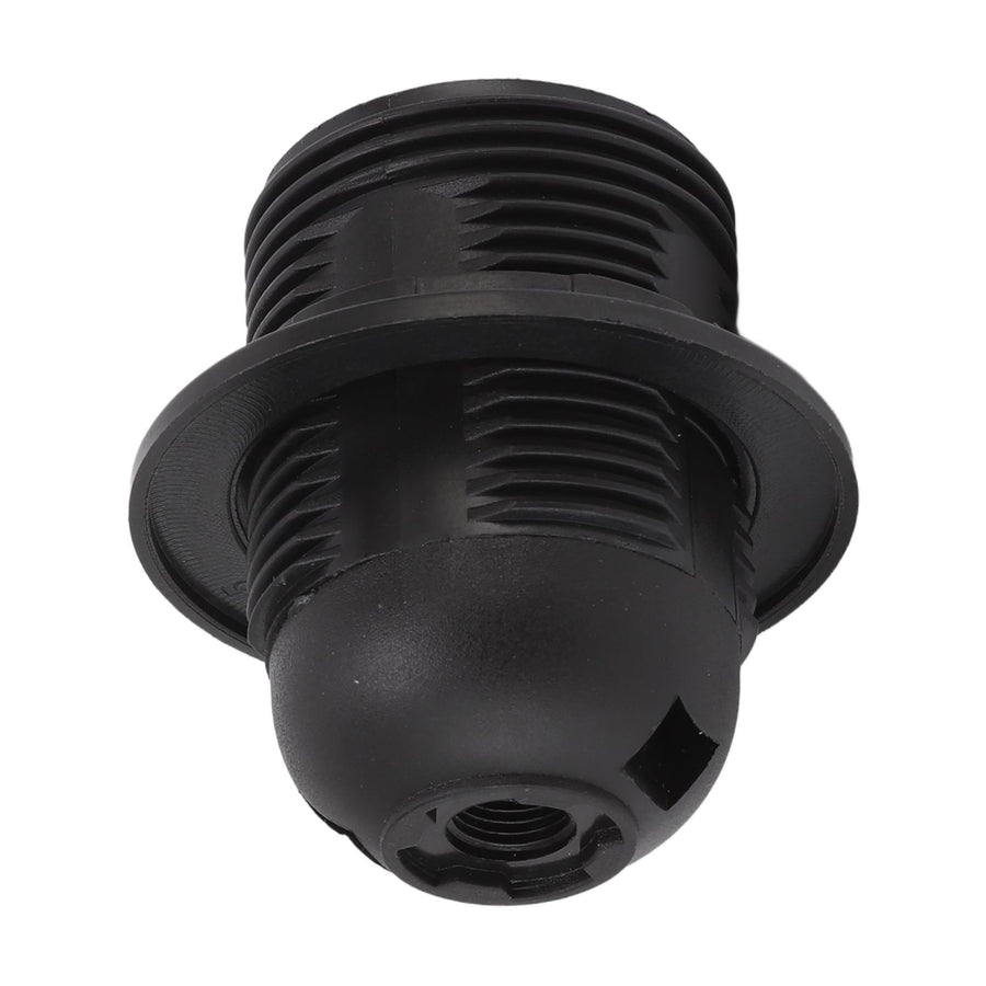 10Pcs E27 Light Base Socket Copper Core High Temperature Resistance E27 Light Holder Base with Lamp Sleeve for DIY Black