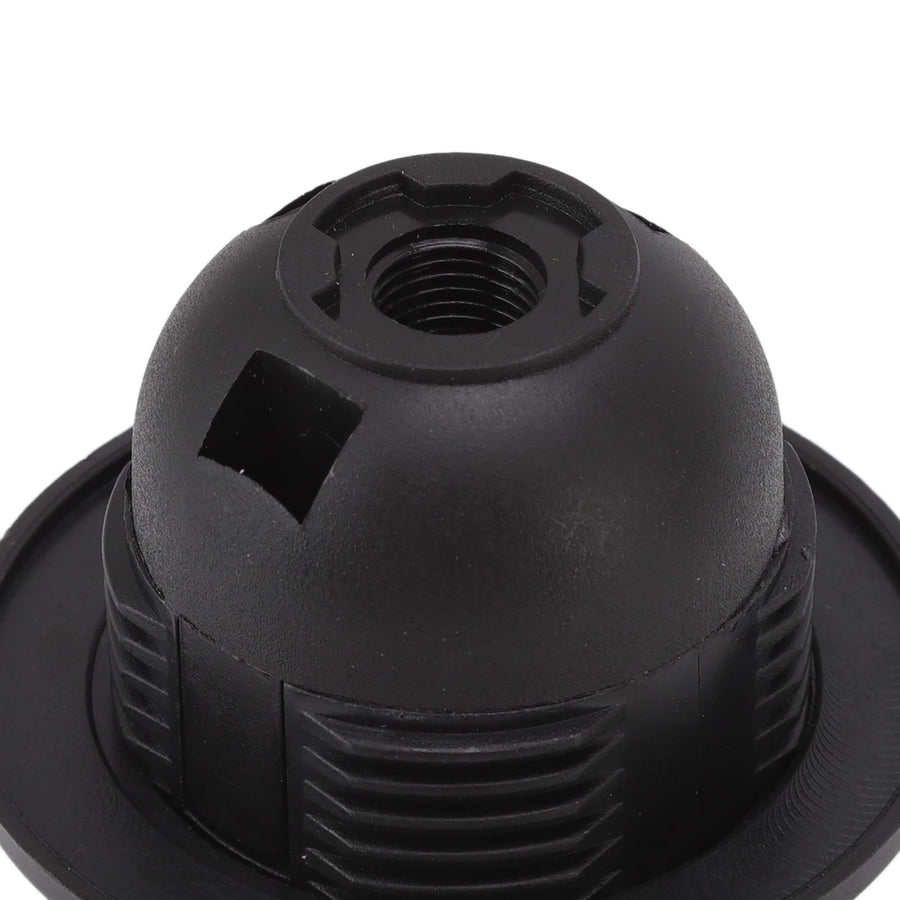 10Pcs E27 Light Base Socket Copper Core High Temperature Resistance E27 Light Holder Base with Lamp Sleeve for DIY Black