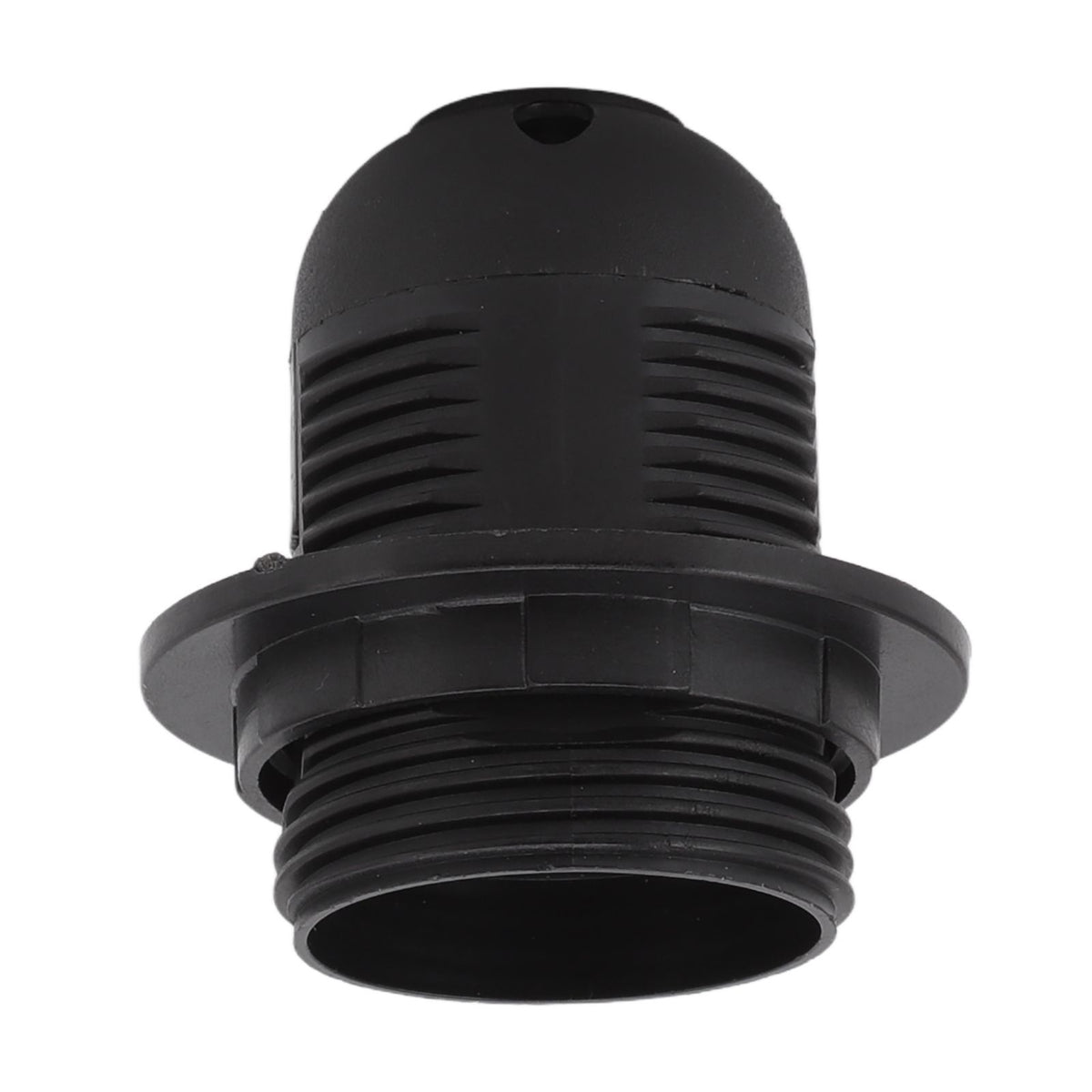 10Pcs E27 Light Base Socket Copper Core High Temperature Resistance E27 Light Holder Base with Lamp Sleeve for DIY Black