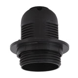 10Pcs E27 Light Base Socket Copper Core High Temperature Resistance E27 Light Holder Base with Lamp Sleeve for DIY Black