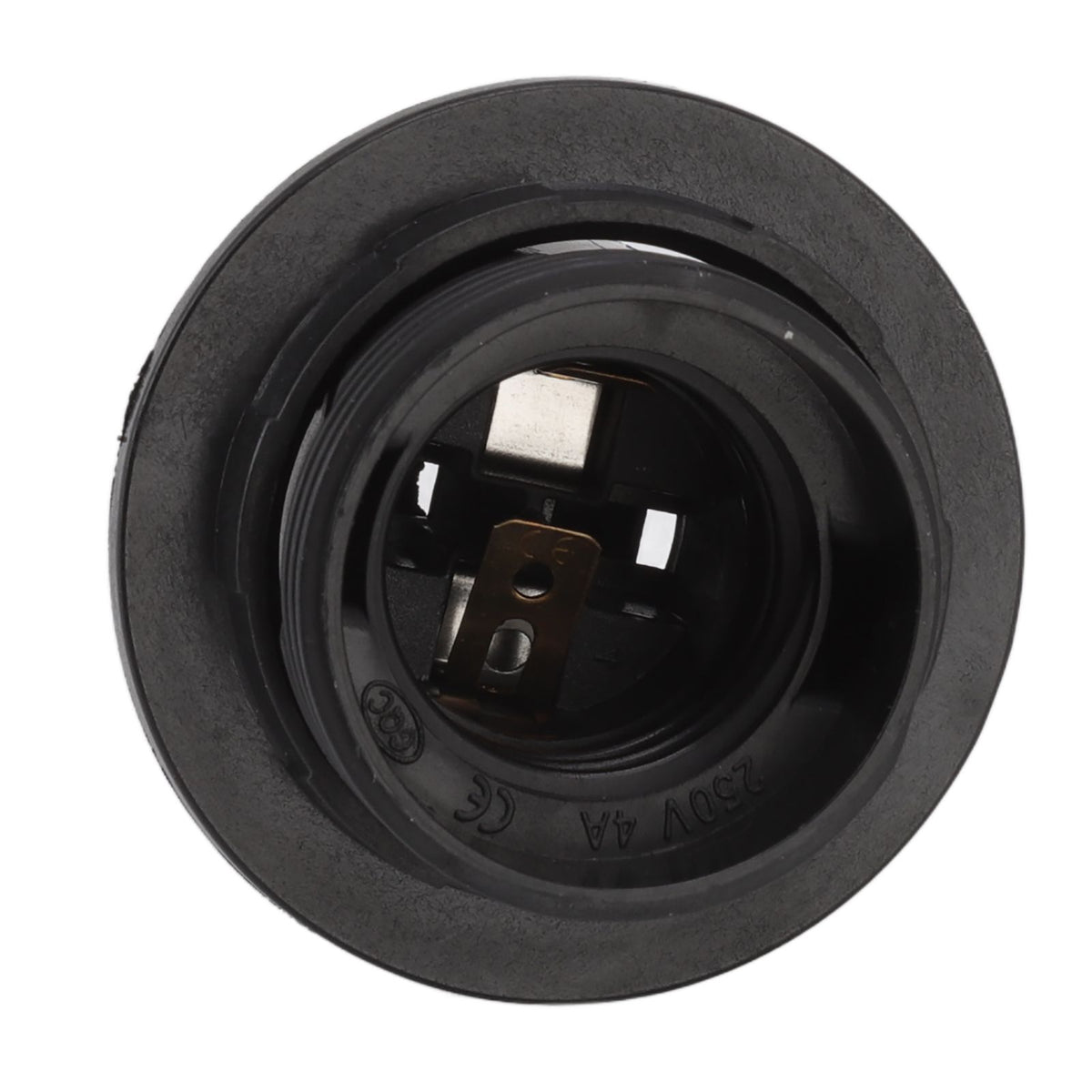 10Pcs E27 Light Base Socket Copper Core High Temperature Resistance E27 Light Holder Base with Lamp Sleeve for DIY Black