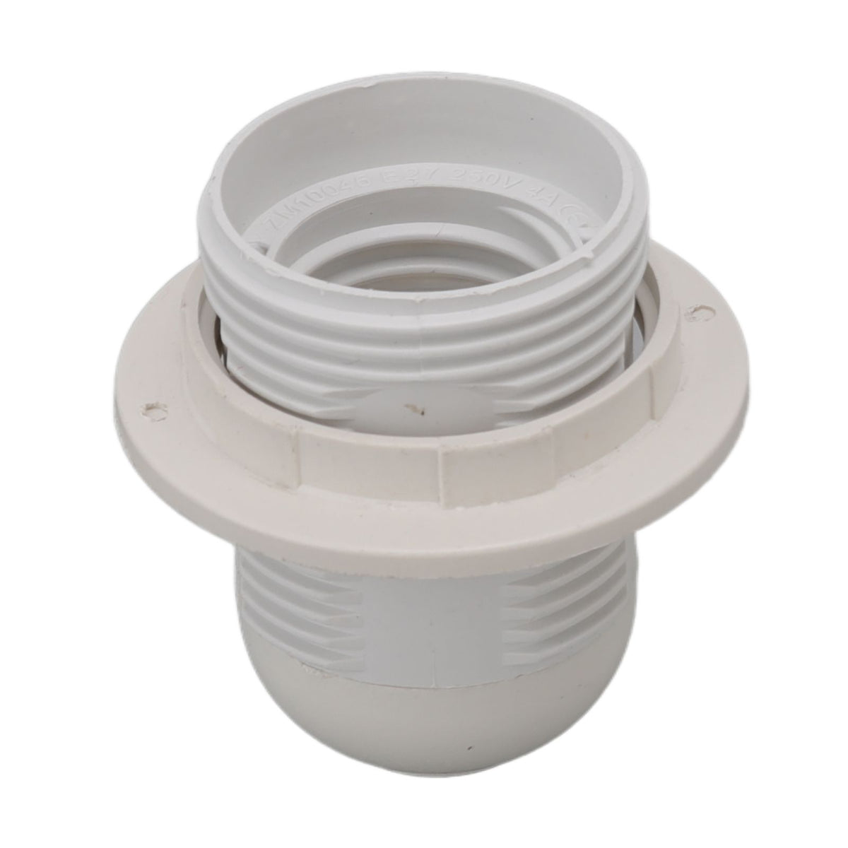 10Pcs E27 Light Base Socket Copper Core High Temperature Resistance E27 Light Holder Base with Lamp Sleeve for DIY White