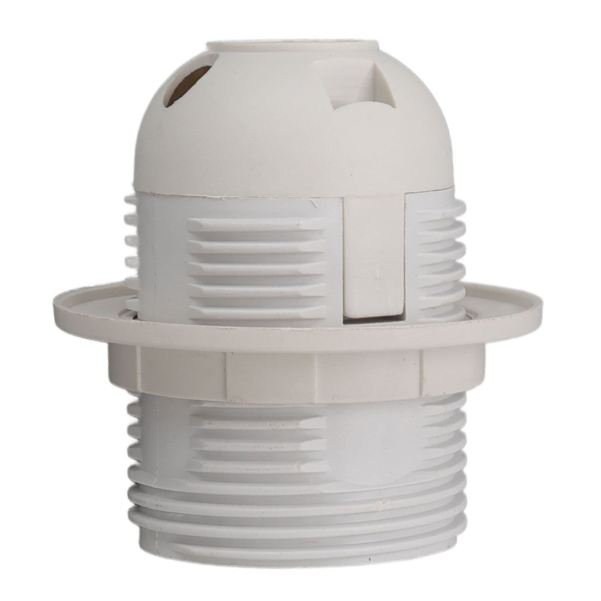 10Pcs E27 Light Base Socket Copper Core High Temperature Resistance E27 Light Holder Base with Lamp Sleeve for DIY White