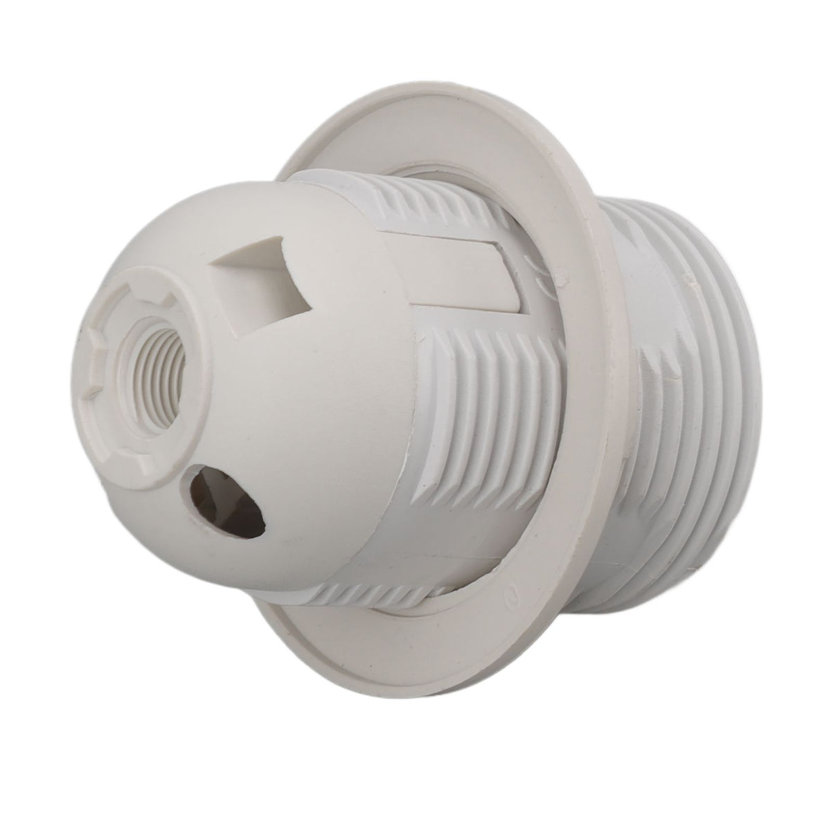 10Pcs E27 Light Base Socket Copper Core High Temperature Resistance E27 Light Holder Base with Lamp Sleeve for DIY White